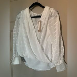 Do+Be white blouse top NWT